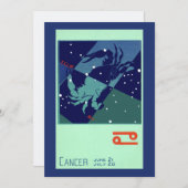 がんカニ星座ヴィンテージ〔占星術の〕十二宮図星占い (正面/裏面)