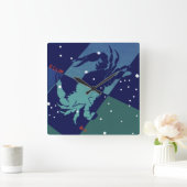 がんカニ星座ヴィンテージ〔占星術の〕十二宮図星占い スクエア壁時計 (ホーム)