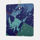 がんカニ星座ヴィンテージ〔占星術の〕十二宮図星占い セラミックオーナメント (左)