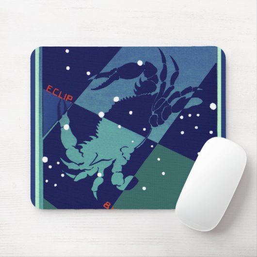 がんカニ星座ヴィンテージ〔占星術の〕十二宮図星占い マウスパッド (マウス)