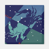 がんカニ星座ヴィンテージ〔占星術の〕十二宮図星占い マグネット (正面)