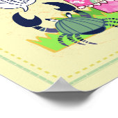 がんカニ猫〔占星術の〕十二宮図子供部屋プリント ポスター (角)