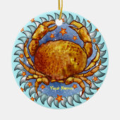 がんカニ誕生日カスタムオーナメント セラミックオーナメント (正面)