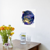 がんカニ〔占星術の〕十二宮図カスタム誕生日 箔ポスター (レイダウン (キッチン))