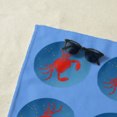 がんカニ〔占星術の〕十二宮図サンダーコーブ ビーチタオル (インサイチュ)