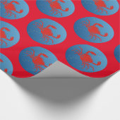 がんカニ〔占星術の〕十二宮図サンダー_コーブ ラッピングペーパー (角)