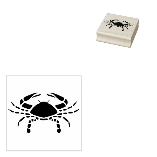 がんカニ〔占星術の〕十二宮図スタンプ ラバースタンプ (押印)