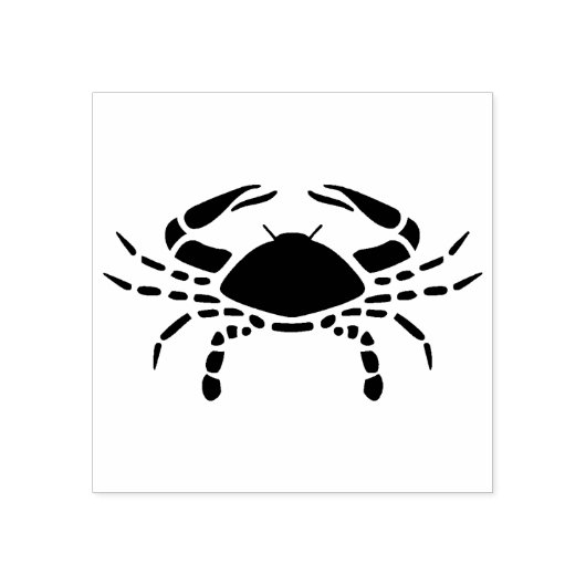 がんカニ〔占星術の〕十二宮図スタンプ ラバースタンプ (インプリント)