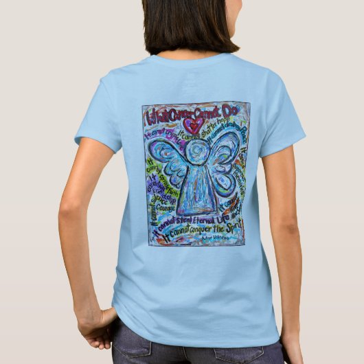 がんカラフルエンジェルTシャツ(プリントバック) Tシャツ (裏面)