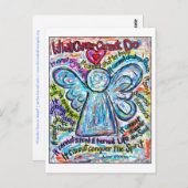 がんカラフル天使はがき ポストカード (正面/裏面)