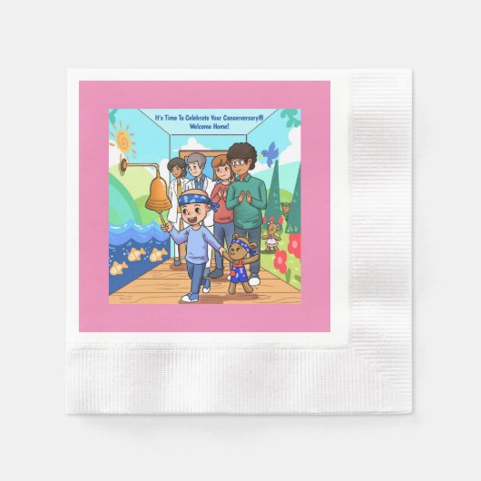 がんコーインドカクテルパーティーナプキンス記念日 縁ありカクテルナプキン (正面)