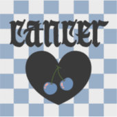 がんゴシック美学市松模様にさくらんぼ芸術 シール (正面)