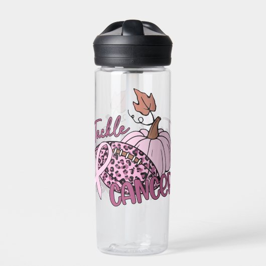 がんサッカーカボチャ乳がんに取り組む ウォーターボトル (正面)