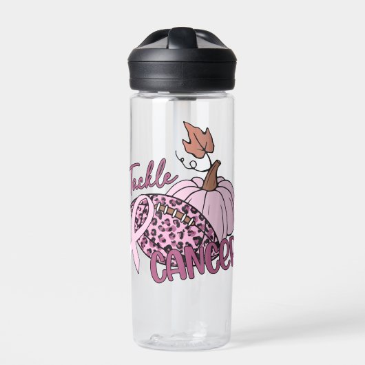 がんサッカーカボチャ乳がんに取り組む ウォーターボトル (正面)