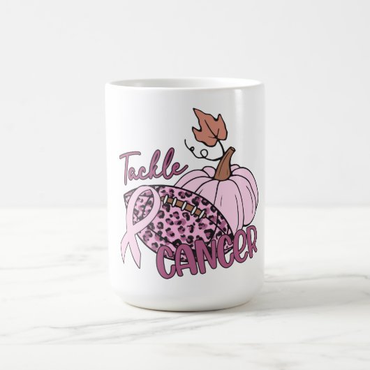 がんサッカーカボチャ乳がんに取り組む コーヒーマグカップ (中央)