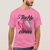 がんサッカー蝶の乳がんに取り組む Tシャツ (正面)