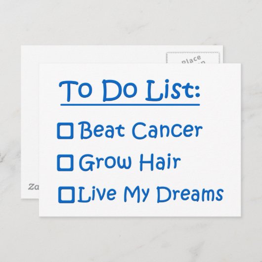 がんサバイバーのやることリスト ポストカード (正面/裏面)