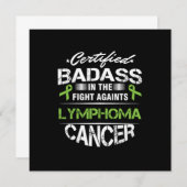 がんサバイバー認定バッドアスリンパ腫 招待状 (正面/裏面)