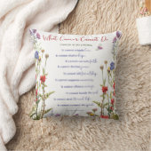 がんサポートおよび勇気付けられる野草 クッション (ブランケット)