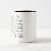 がんサポートおよび勇気付けられる ツートーンマグカップ (正面左)