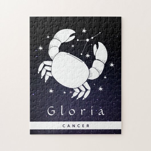 がんシンボル〔占星術の〕十二宮図誕生日星記号の名前(月) ジグソーパズル (縦)