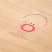 がんスターサインカニカスタム誕生日パーティー アクリル招待状 (レイダウン)