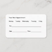 がんトリートメント医療アポイントメント名刺 名刺 (裏面)