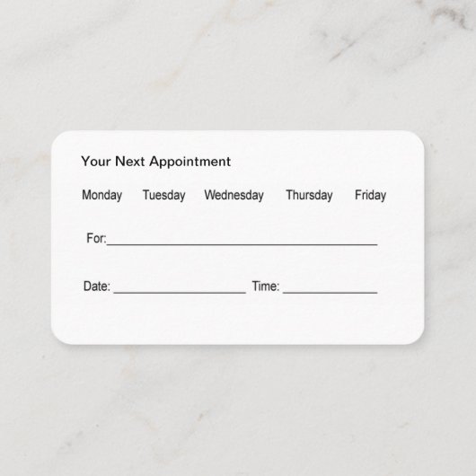 がんトリートメント医療アポイントメント名刺 名刺 (裏面)