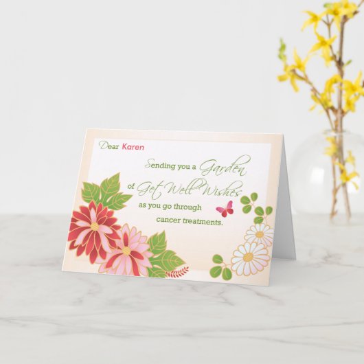 がんトリートメント名前をカスタムするの願いを叶える， Flo カード (黄色い花)