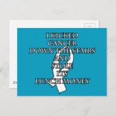 がんネタ（白いリボン） ポストカード (正面/裏面)