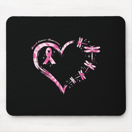 がんハートトンボ認識度女性男性男性 マウスパッド (正面)