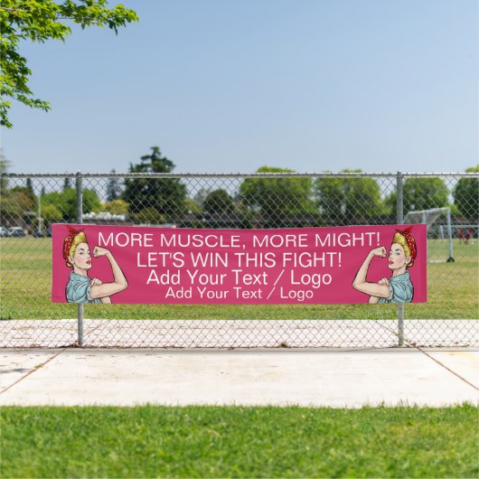 がんバナーとの闘いに参加する 横断幕 (インサイチュ)