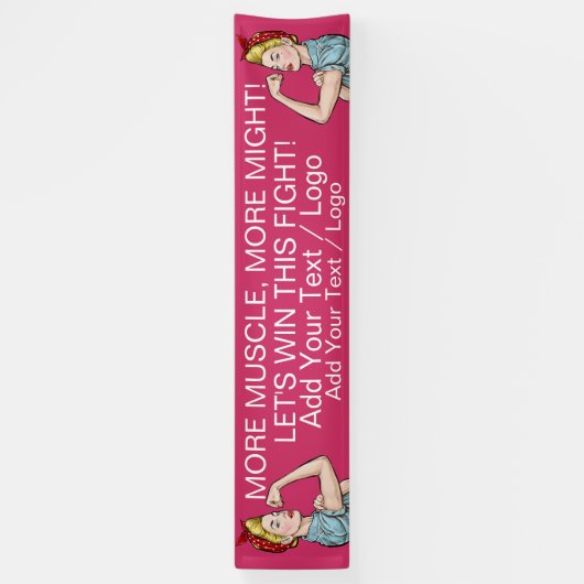 がんバナーとの闘いに参加する 横断幕 (縦)