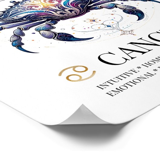 がんパーソナライズされたエレガント〔占星術の〕十二宮図水色 ポスター (角)