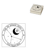 がんパーソナライズされた〔占星術の〕十二宮図印鑑 ラバースタンプ (押印)