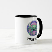 がんパーソナライズされた〔占星術の〕十二宮図徴候 マグカップ (正面右)
