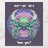 がんパーソナライズされた〔占星術の〕十二宮図徴候 ワインラベル (シングルラベル)