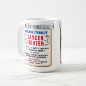 がんファイター感動的ギフトコーヒーマグ コーヒーマグカップ (正面左)