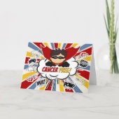 がんフリーおめでとう少年赤スーパーヒーロー カード (正面)