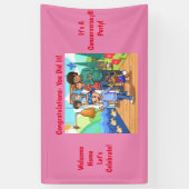 がんフリー記念日パーティービニールバナー 横断幕 (縦)