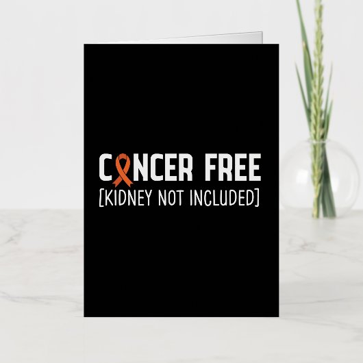がんフリー[腎臓は含まれない] 箔グリーティングカード (正面)
