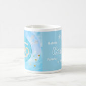 がんブルーウォーターカラー星占い〔占星術の〕十二宮図標識マグカップ コーヒーマグカップ (中央)