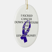 がんヘビデ（ダークブルーリボン） セラミックオーナメント (右)