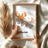 がんベビー – あなたの小さなカニ〔占星術の〕十二宮図子供部屋 ポスター