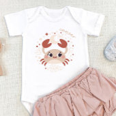 がんベビー:「カニの居心地の良い〔占星術の〕十二宮図スタイル」 ベビーボディスーツ