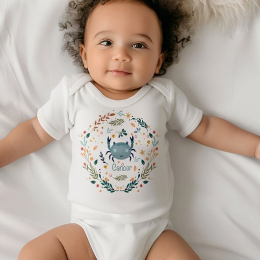 がんベビー – 甘くて敏感 – 〔占星術の〕十二宮図デザイン ベビーボディスーツ