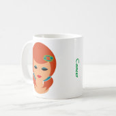 がんマグカップ女性 コーヒーマグカップ (正面左)