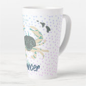 がんモダンカニ〔占星術の〕十二宮図ラテマグカップ カフェラテマグ (右アングル)