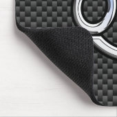 がんモダン〔占星術の〕十二宮図シンボル炭素繊維プリント マウスパッド (コーナー)