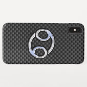がんモダン〔占星術の〕十二宮図シンボル炭素繊維プリント Case-Mate iPhoneケース (裏面(横))